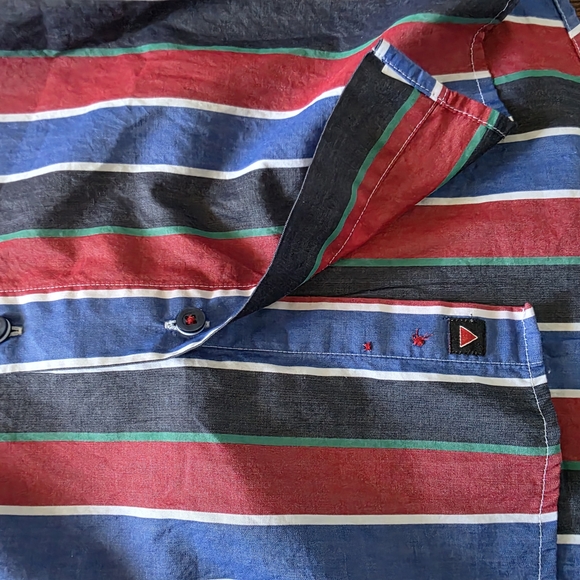 Haupt Slim Fit Button Down Striped Multicolor Men's Shirt L 16.5 - Picture 7 of 11